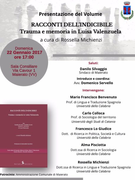 Doppia presentazione per “Racconti dell’indicibile – Trauma e memoria in Luisa Valenzuela”